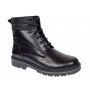 Bocanci barbati miliari din piele naturala imblaniti, model Army Force Negru GKR700N